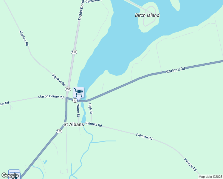 map of restaurants, bars, coffee shops, grocery stores, and more near 96 Corinna Road in Saint Albans