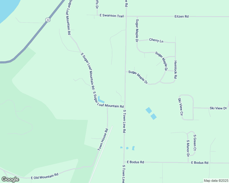 map of restaurants, bars, coffee shops, grocery stores, and more near 4302 South Wingfoot Circle in Leelanau