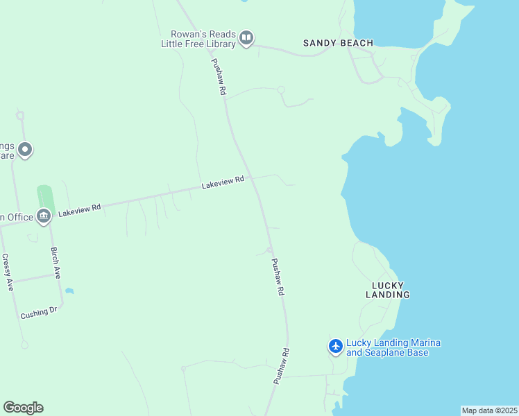 map of restaurants, bars, coffee shops, grocery stores, and more near 1084 Pushaw Road in Glenburn