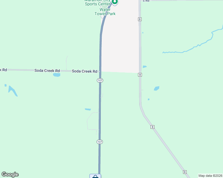 map of restaurants, bars, coffee shops, grocery stores, and more near 229140 Wisconsin 107 in Marathon City