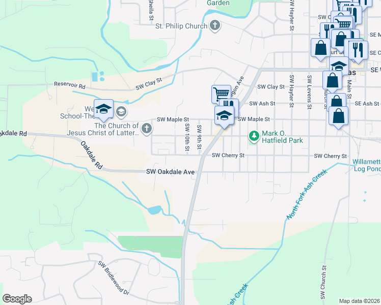 map of restaurants, bars, coffee shops, grocery stores, and more near 1488 Southwest 10th Street in Dallas