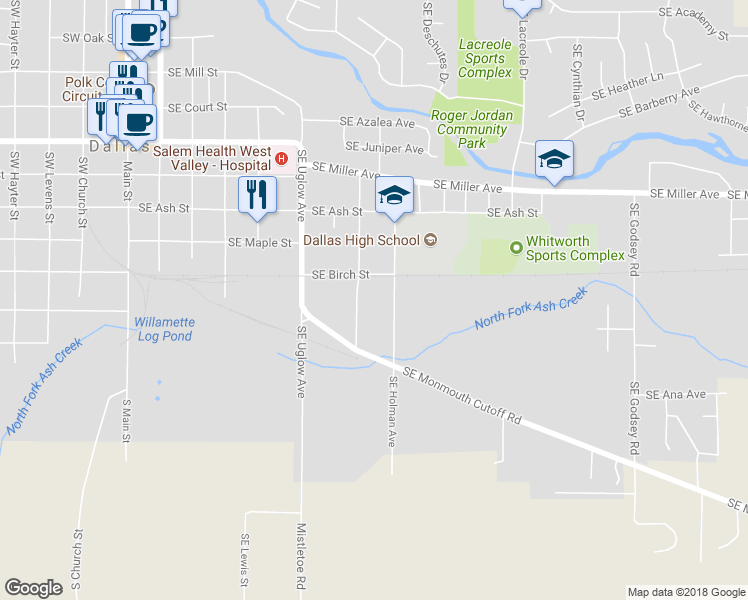 map of restaurants, bars, coffee shops, grocery stores, and more near 1471 Southeast Holman Avenue in Dallas