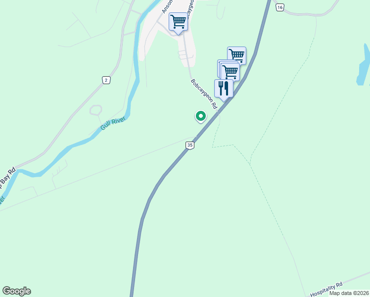 map of restaurants, bars, coffee shops, grocery stores, and more near 12229 Highway 35 in Minden