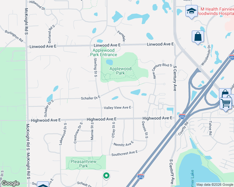 map of restaurants, bars, coffee shops, grocery stores, and more near 857 Ferndale Street South in Maplewood