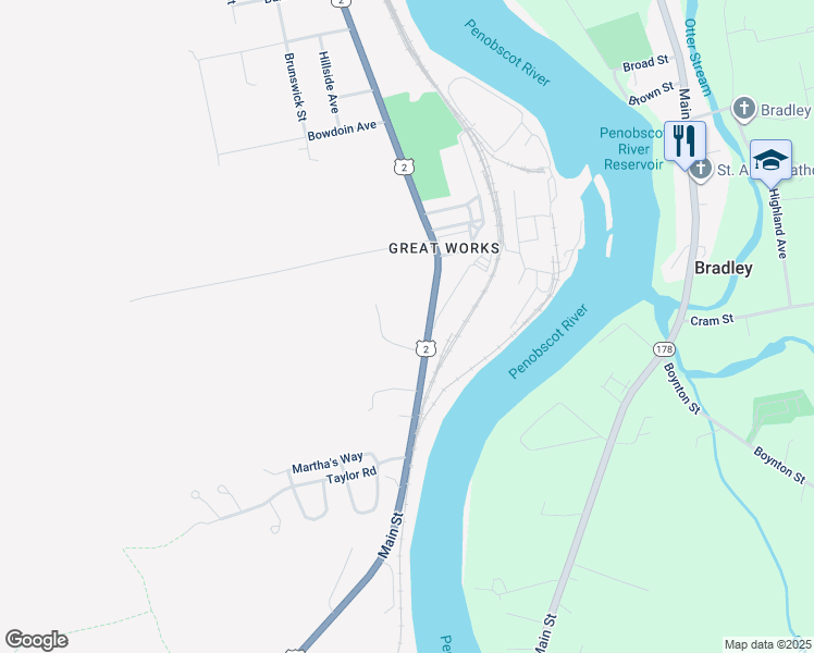 map of restaurants, bars, coffee shops, grocery stores, and more near 885 Main Street in Old Town