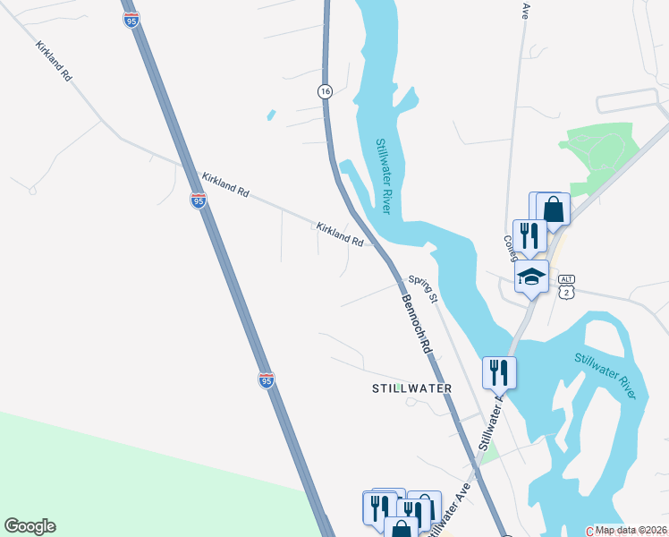 map of restaurants, bars, coffee shops, grocery stores, and more near 46 Kirkland Road in Old Town
