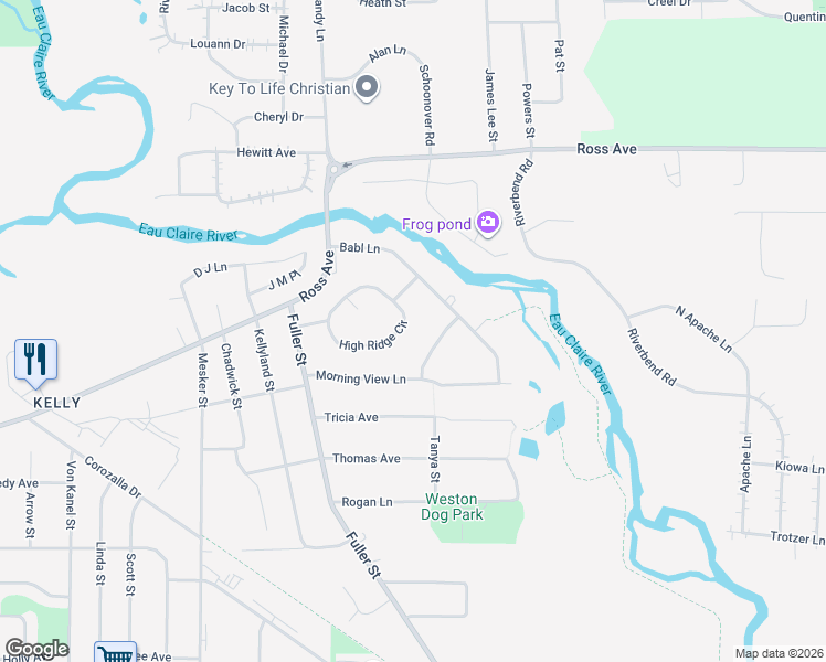 map of restaurants, bars, coffee shops, grocery stores, and more near 6007 Babl Lane in Weston