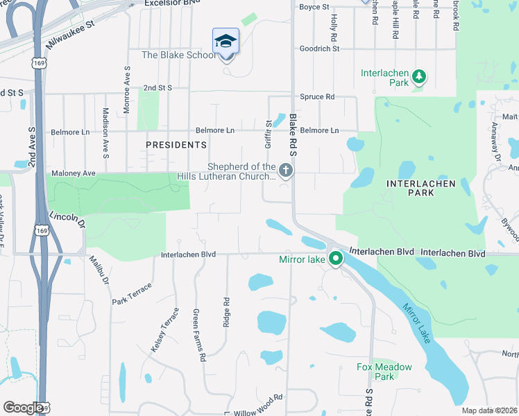 map of restaurants, bars, coffee shops, grocery stores, and more near 529 Arthur Street in Hopkins