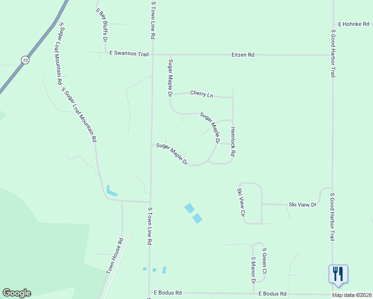 map of restaurants, bars, coffee shops, grocery stores, and more near 4000 South Linden Court in Cedar