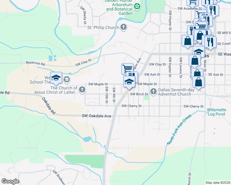 map of restaurants, bars, coffee shops, grocery stores, and more near 1358 Southwest 8th Street in Dallas