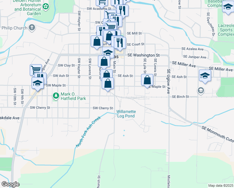 map of restaurants, bars, coffee shops, grocery stores, and more near 1338 Main Street in Dallas