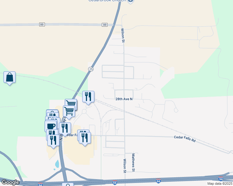 map of restaurants, bars, coffee shops, grocery stores, and more near 2814 Knapp St in Menomonie