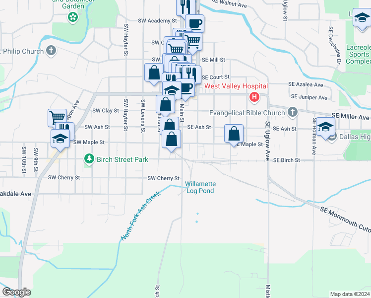 map of restaurants, bars, coffee shops, grocery stores, and more near 1338 Main Street in Dallas