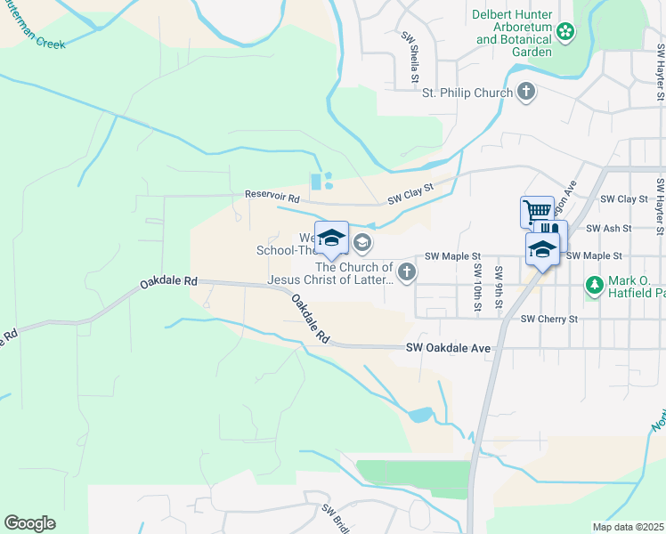 map of restaurants, bars, coffee shops, grocery stores, and more near 1375 Southwest Maple Street in Dallas