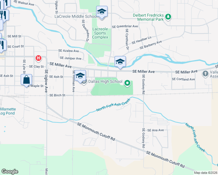 map of restaurants, bars, coffee shops, grocery stores, and more near 1250 Southeast Holman Avenue in Dallas