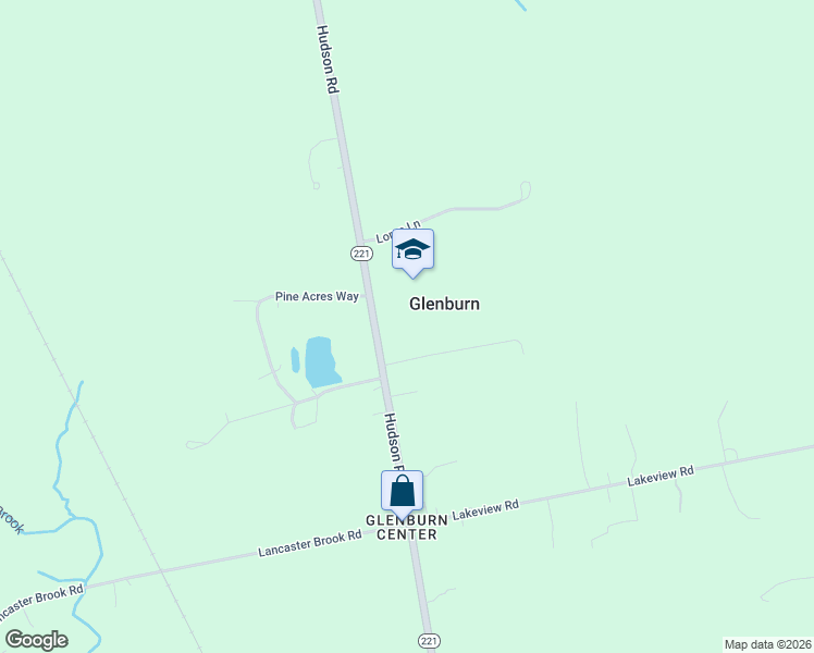 map of restaurants, bars, coffee shops, grocery stores, and more near 991 Hudson Road in Glenburn