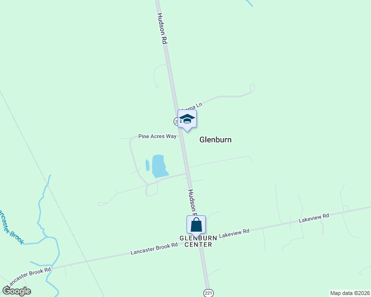 map of restaurants, bars, coffee shops, grocery stores, and more near 895 Hudson Road in Glenburn