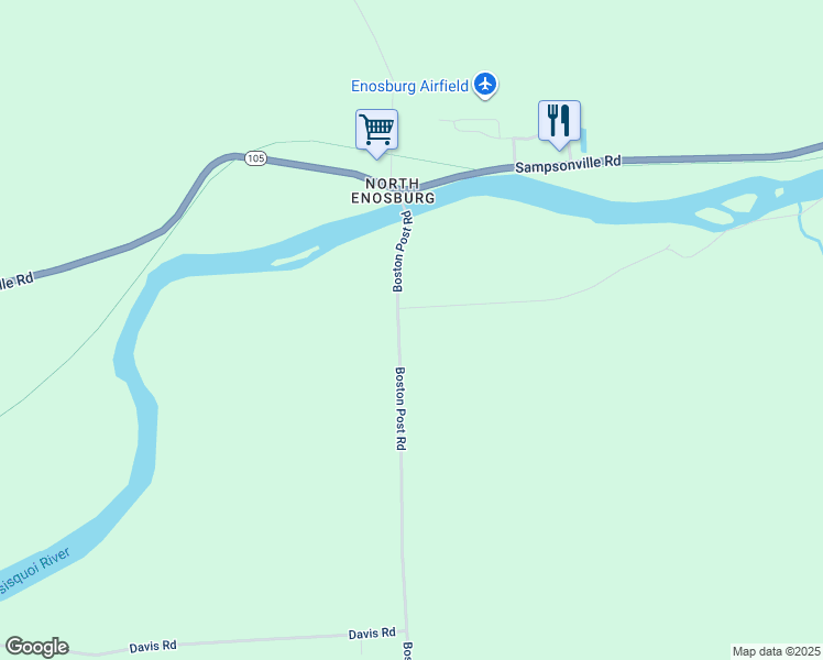 map of restaurants, bars, coffee shops, grocery stores, and more near 281 Boston Post Road in Enosburg