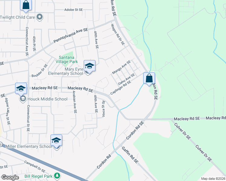 map of restaurants, bars, coffee shops, grocery stores, and more near 5035 Macleay Road Southeast in Salem