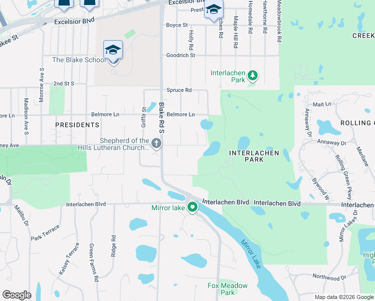 map of restaurants, bars, coffee shops, grocery stores, and more near 509 John Street in Hopkins