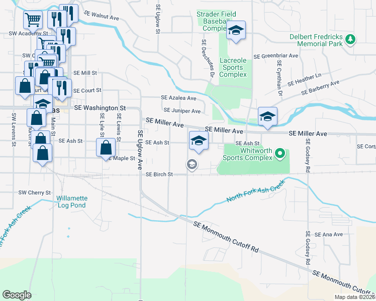 map of restaurants, bars, coffee shops, grocery stores, and more near 1250 Southeast Holman Avenue in Dallas