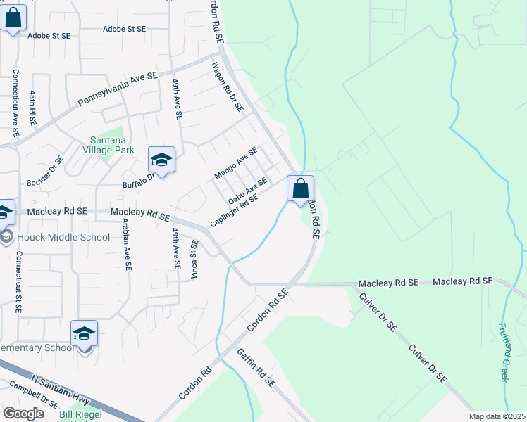 map of restaurants, bars, coffee shops, grocery stores, and more near 5192 Caplinger Road Southeast in Salem