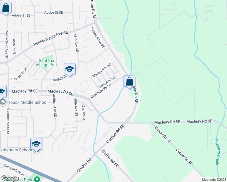 map of restaurants, bars, coffee shops, grocery stores, and more near 5228 Caplinger Road Southeast in Salem