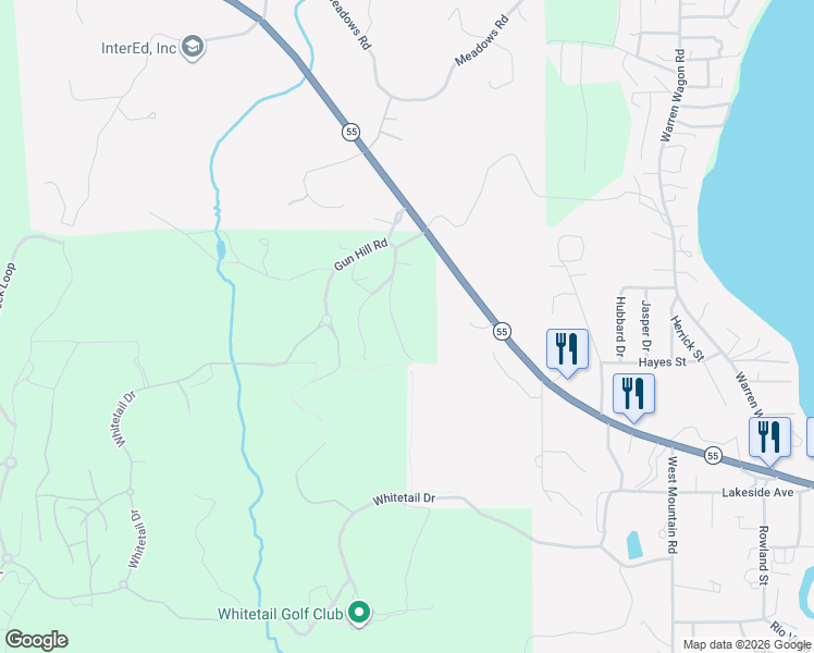 map of restaurants, bars, coffee shops, grocery stores, and more near 1417 Paul Bunyan Road in McCall