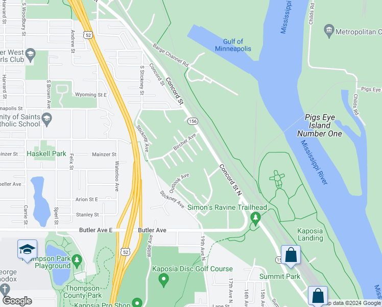 map of restaurants, bars, coffee shops, grocery stores, and more near 1561 Concord Street in South Saint Paul