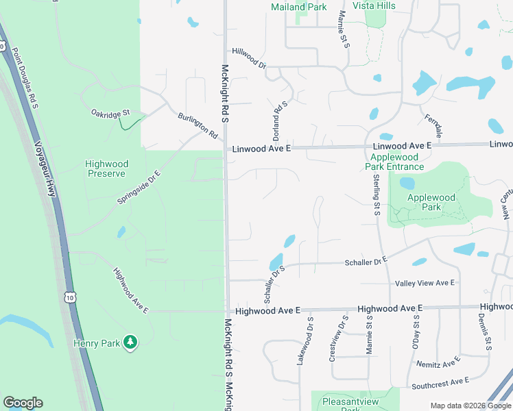 map of restaurants, bars, coffee shops, grocery stores, and more near 829 Dorland Road South in Maplewood