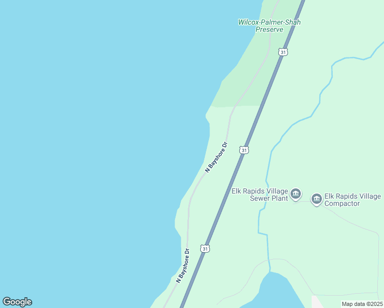 map of restaurants, bars, coffee shops, grocery stores, and more near in Elk Rapids