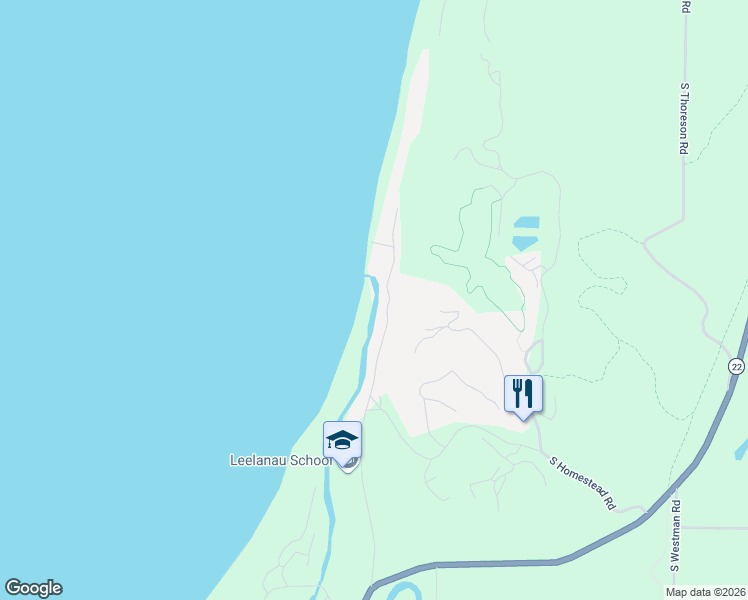 map of restaurants, bars, coffee shops, grocery stores, and more near in Glen Arbor