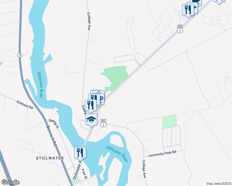 map of restaurants, bars, coffee shops, grocery stores, and more near 902 Stillwater Avenue in Old Town