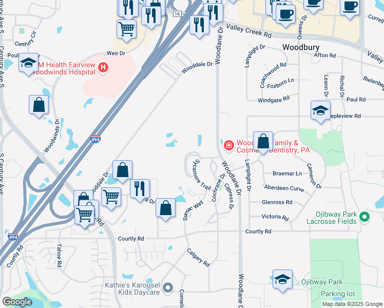 map of restaurants, bars, coffee shops, grocery stores, and more near 2149 Hemlock Boulevard in Saint Paul