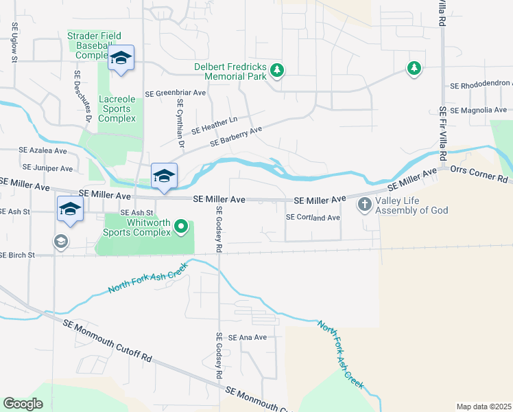map of restaurants, bars, coffee shops, grocery stores, and more near 1491 Southeast Miller Avenue in Dallas