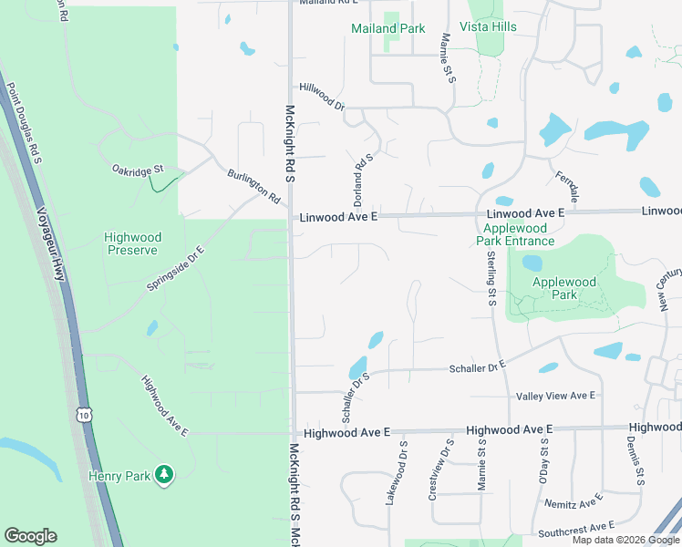 map of restaurants, bars, coffee shops, grocery stores, and more near 829 Dorland Road South in Maplewood