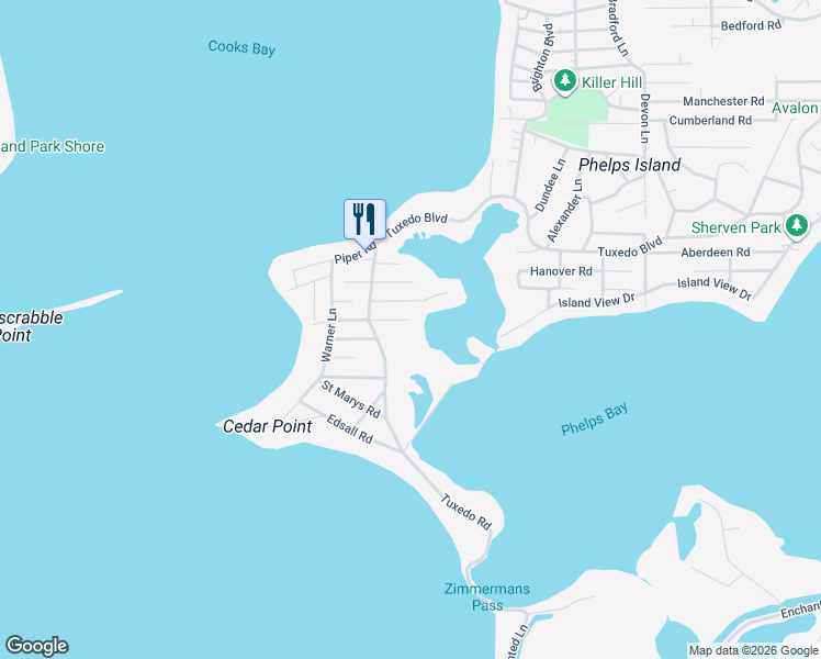 map of restaurants, bars, coffee shops, grocery stores, and more near 5075 Windsor Road in Mound