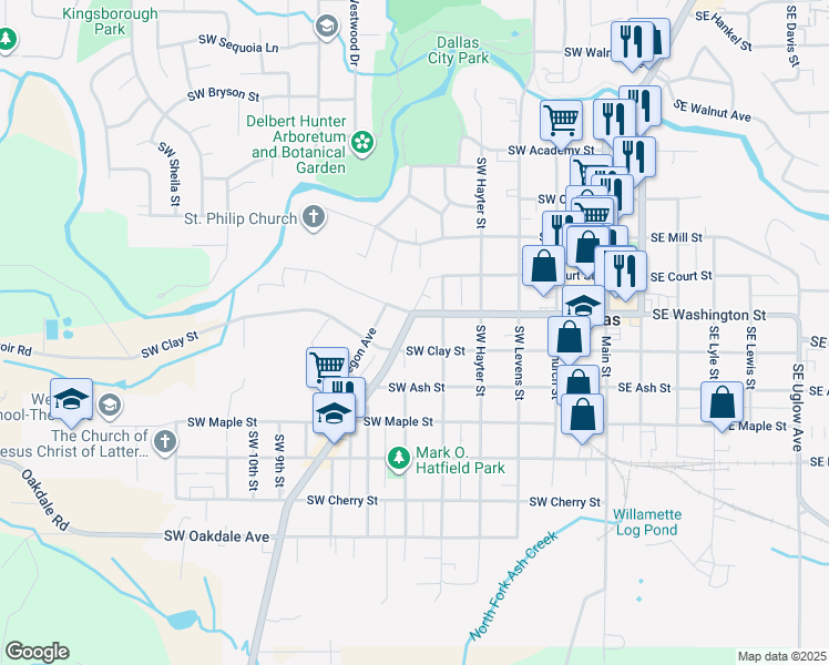 map of restaurants, bars, coffee shops, grocery stores, and more near 1050 Southwest Fairview Avenue in Dallas