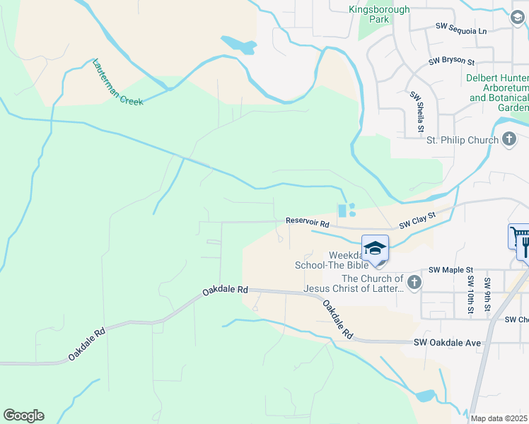 map of restaurants, bars, coffee shops, grocery stores, and more near 1660 Southwest Clay Street in Dallas