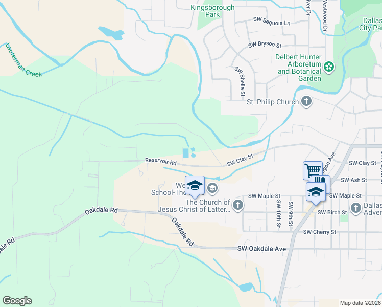 map of restaurants, bars, coffee shops, grocery stores, and more near 1400 Southwest Clay Street in Dallas