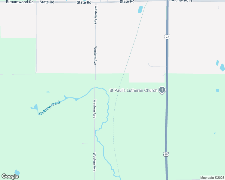 map of restaurants, bars, coffee shops, grocery stores, and more near N8998 Western Avenue in Birnamwood