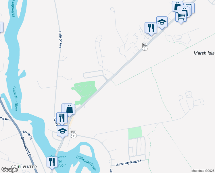 map of restaurants, bars, coffee shops, grocery stores, and more near 840 Stillwater Avenue in Old Town