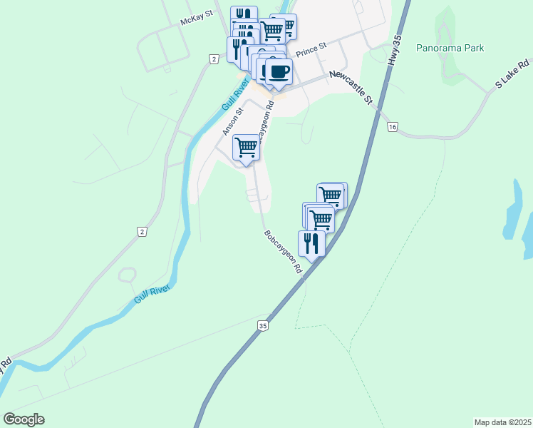map of restaurants, bars, coffee shops, grocery stores, and more near 32 Bobcaygeon Road in Minden