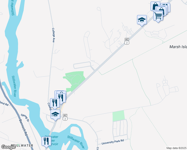 map of restaurants, bars, coffee shops, grocery stores, and more near 812 Stillwater Avenue in Old Town