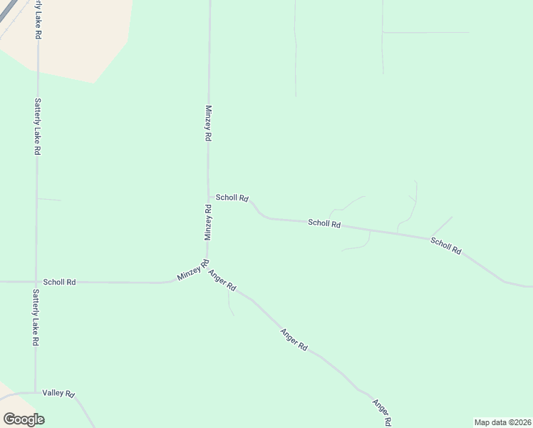 map of restaurants, bars, coffee shops, grocery stores, and more near 7705 Minzey Road in Mancelona