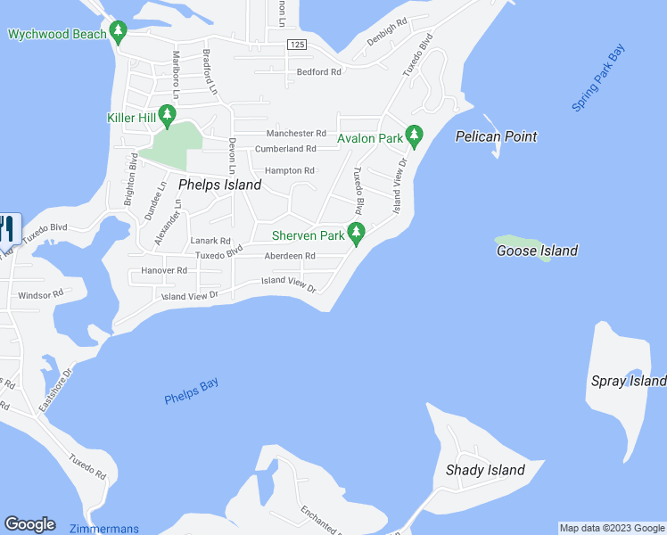 map of restaurants, bars, coffee shops, grocery stores, and more near 4556 Island View Drive in Mound