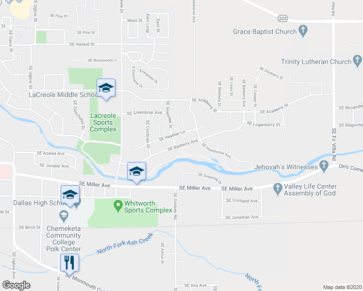 map of restaurants, bars, coffee shops, grocery stores, and more near 1209 Southeast Barberry Avenue in Dallas