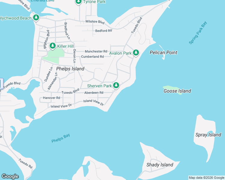 map of restaurants, bars, coffee shops, grocery stores, and more near 4540 Island View Drive in Mound