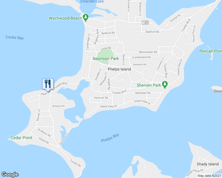 map of restaurants, bars, coffee shops, grocery stores, and more near 4855 Lanark Road in Mound