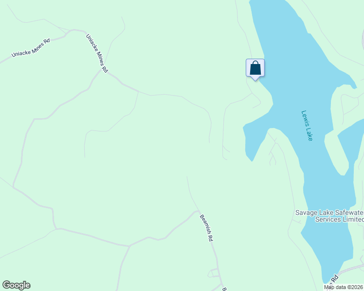 map of restaurants, bars, coffee shops, grocery stores, and more near Beamish Road in Mount Uniacke